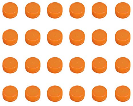 HEALLILY 100pcs Bouchons de Bouteilles en Plastique coloré Bricolage Couvercle de la Bouteille Protection couvercles Bouteille Artisanale pour Enfants (Orange)