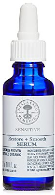 Neal's Yard Remedies Restore and Smooth Sensitive Serum | Plump Skin After 30 Days | 30ml