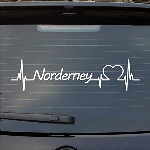 Hellweg Druckerei Norderney Herzschlag Puls Insel Nordsee Liebe Auto Aufkleber Sticker Heckscheibenaufkleber