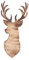 Hirsch Deko | Wanddekoration | Dekohirsch | Holzdekoration | Holz | Wandbild 54 x 26,5 cm Pohmer Design