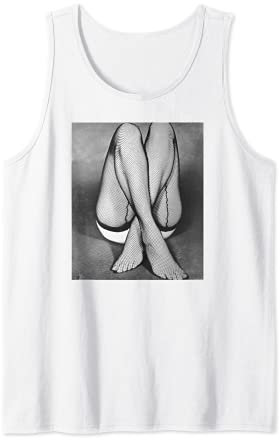 Vintage Medias De Rejilla Sexy Piernas Pies Fetiche Camiseta sin Mangas