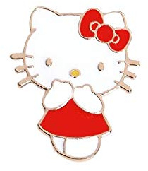 Hello Kitty Pin Brosche für Damen aus emailliertem Metall