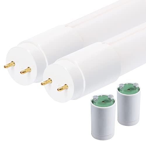 proventa LED-Röhre 120cm 2er-Pack 14W 2.100 Lumen neutralweiß 4.000K G13 mit Starter für KVG/VVG