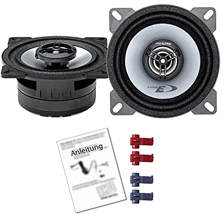 Alpine Auto Lautsprecher Boxen SXE 1025S 360 Watt 10 cm 2 Wege Koax passend für FIAT Punto 2 188 1999-2007 Türen hinten