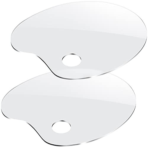 iGadgitz Home U7216 Palette Peinture Acrylique pour Peinture à l'Huile et Acrylique - Transparent - 2 pièces