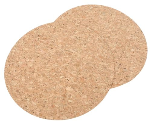 iplusmile 2 stücke Natürliche Kork Runde Mauspad Home Office Dual-Tied Wear-Resistant Mousepad