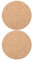 iplusmile Lot de 2 tapis de souris ronds en liège naturel pour bureau à domicile Tapis de souris résistant à l'usure double