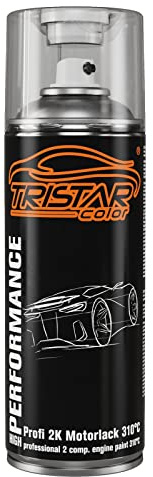 TRISTARcolor 310°C Lackspray Spraydose 400 ml Nachtblau glänzend | Sprühdose, hitzebeständig, 2K, Rostschutz für Auspuff und Motor, Autolack, gute Deckkraft, Made in Germany