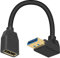 Maxhood Right Angle Displayport Extender, 15cm Down Angled Cable, 90 Degree 1.4 Support 8K/60Hz, 4K/144Hz Video/Audio