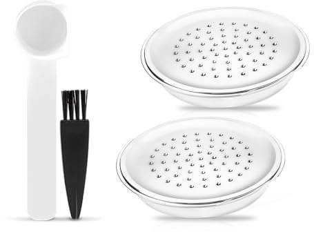 Lot de 2 dosettes de café rechargeables en acier inoxydable pour Philips Senseo HD7810