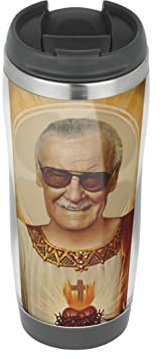 Profiles Stan Lee Jesus Holy Funny - Travel Mug, Thermal Insulated Cup for Hot and Cold Beverages Drinks