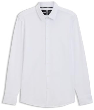 BOSS Mens P-HANK-s-kent-C1-222 Performance-Stretch Slim-fit Shirt in Cotton-Blend Jersey
