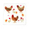 Dessous de plat en verre 20 x 20 cm - Poules Georgette