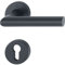 HOPPE Amsterdam 12033236 Poignée de porte sur rosace PZ en acier inoxydable noir mat