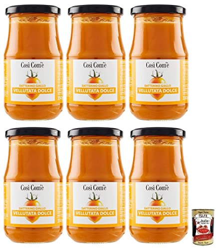 Italian Gourmet Così Italian Gourmet Vellutata Dolce di Datterino Giallo | Salsa morbida in vetro, gusto delicato; aus Italien, samtig für Pasta und, Gesamtnettogewicht 2,1 kg + Kostenlos Polpa 400g