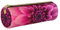 Trousse ronde en cuir pour filles et garçons, trousse à crayons et trousse de maquillage pour étudiants, école, bureau, université, Rose, Taille unique, Cartable