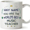 MUGFFINS Personalised Mug for Music Teacher - in English - World's Best - Funny Custom Gift for Colleagues - Ceramic 11oz Mug