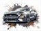 Generisch Auto Poster - Ford Mustang - Sportwagen Kunstdruck Illustration Wandbild P245N (75x100 cm)