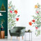 ANHUIB Wandtattoo mit Grünen Pflanzen,Blume Wandaufkleber,Wandsticker für Schlafzimmer Grüne Blätter,Wandtattoo Blumen Pflanze für Wohnzimmer,Wandsticker Groß Blatt,Wanddeko Küche Pflanze Aufkleber