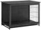 Feandrea Hundekäfig Möbel, Beistelltisch, Hundebox, Moderne Hundehütte Indoor für Hunde bis zu 32 kg, hochbelastbar, Hundehaus für Zuhause, herausnehmbares Tablett, 2 Türen, tintenschwarz PFC003B01