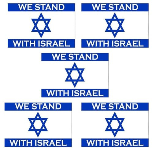 I Stand with Israel Flag Aufkleber, Support Israel Decal Vinyl Sticker, We Stand Sticker,America with Stands Israe Israel with