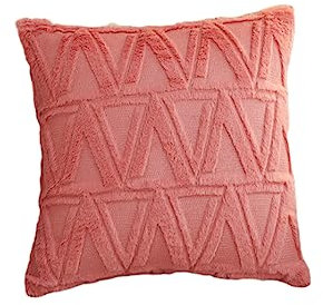 LEVINE Kissenbezug – 2 Stück Herbst Winter Besticktes Plüsch-Erkerfenster-Kissen, Rückenlehnenbezug, Auto, Büro, Yoga-Kissenbezug, Himmelblau (Color : Watermelon Red)
