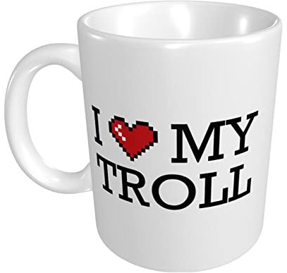 Lustige Tassen „I Love My Troll“-Tasse, Kaffeetasse, Geschenke für Frauen, Geschenk für Mama