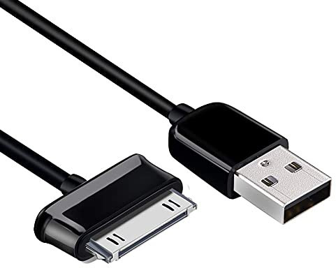 MOBISTAR USB Data Sync Charging Cable for Samsung Galaxy Tab 2 P5100 P1000 P1010 P7500 P7510 P7300 P7310 P5110 2 Tab 3 7.0 10.1 8.9 30 Pin Charging Cord - 1m Black (Pack of 1)