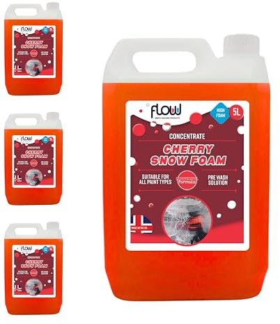 Flow Cherry - Detergente per auto a schiuma, ideale per l'uso con idropulitrici (20 litri)