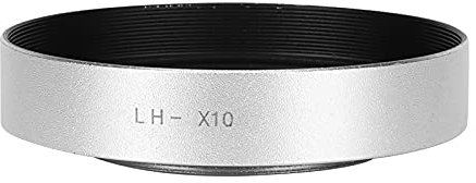 Pilipane Hohle Gegenlichtblende Universal-Metall-Hohl-Belüftetes, Geneigtes, Gebogenes Objektiv MLHX10 Schöne Hohle Metall-Kamera-Gegenlichtblende Für X10/X20/X30 – Abnehmbar Und Kompakt(Silber)