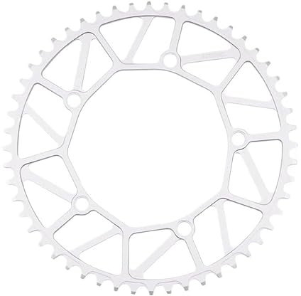 FahrradkettenbläTter Faltrad 130Bcd Krone Kettenblatt 46/48/50/52/54/5658T Zähne Fahrrad Kettenblatt Kettenrad Rotor Kurbelgarnitur Radfahren Krone Kettenblatt (Color : Silver 52T)