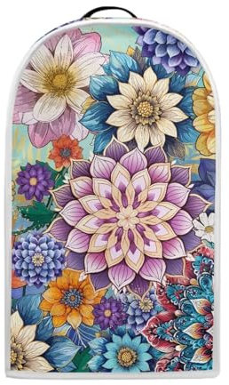 Psesaysky Abdeckung für Kaffeemaschinen mit Mandala-Blumen-Motiv, kleine Küchenmaschinen-Abdeckung mit Griff oben, Staubschutz für Küchengeräte, Universalgröße