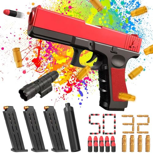 Spielzeug Pistole Mit Platzpatronen, Knall Munition, Wüstenadler, Schaumstoff Geschoss und Zielscheibe für Nerf
