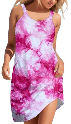 NNGOTD Women's Short Sleeve Embroidery Empire Waist A Line Floor Length Elegant Long Formal Evening Party Dresses Linen Dresses for Women UK Sunflower Dress 14 Pencil Skirt Size 16 (Hot Pink, M)