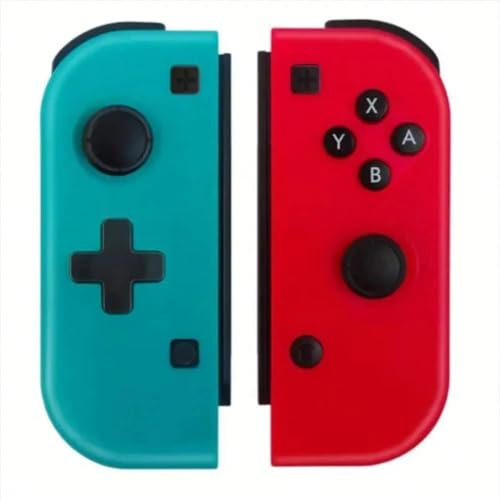 Duckdik Mando para Switch, Mandos Inalambricos para Switch/Lite/OLED con Wake Up/Gyro Axis/Dual Vibración/Función Turbo y Batería 500 mAh (Rojo y Azul)