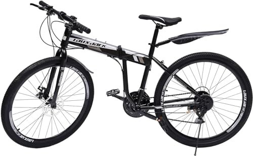 Mountainbike 26 Zoll, 21-Gang Klapprad Erwachsene Fahrrad Höhenverstellbarer Citybike mit Doppelten Scheibenbremsen für Berg, Stadt und Andere Fahrten