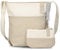 Zwei Damen Umhängetasche JANA J10 Crossbody Bag 5 Liter Handtasche im Canvas-Stil im Bicolor-Design + passender Kosmetikbeutel/Geldbeutel gratis (nubuk-linen)