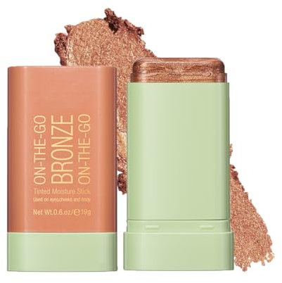 Creme Blush Stick, Rouge für Wangen Make Up - Cremig-leichter 3-in-1 Multi-Stick für Gesicht, Augen und Lippen - Feuchtigkeitsspendendes und verblendbares Rouge (03 Rich Glow, Normal)