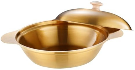 MAGICLULU Sartén para Cocinar en Casa Sartén para Verduras para Cocina Wok de Acero Inoxidable con Doble Asa Utensilios de Cocina Versátiles