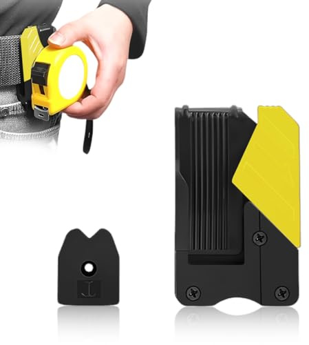 UEAVOID 2er-Pack Quick-Lock-Maßbandhalter Universelles Maßbandhalter-Set sicher effizient doppelter Komfort für Ihren Werkzeuggürtel (schwarz)