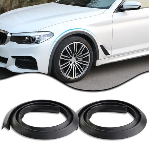JGQFB 2 Stück Auto Radlauf Schutz für VW Golf 7 GTI MK7, Kotflügelverbreiterung, Auto-Rad-Augenbogen-Zierleiste, Kollisions-Radlaufblende,A/Black