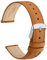 WOCCI 20mm Grace Uhrenarmband für Damen, Top Grain Leder, Schnellverschluss, Silberner Schnalle (Aprikose Braun)