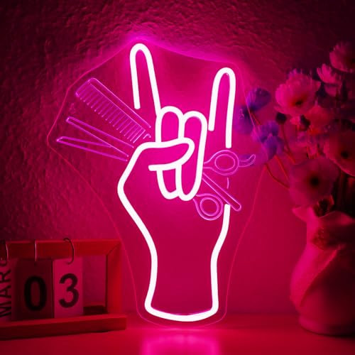 Horseneon Hand Neon Schild Hand Neonschild Rosa Hand Neon Licht für Wanddekoration Holding Neon Schild Handschuh Neon Licht für Game Room Schlafzimmer Dekor Bar Cafes Hochzeit Party