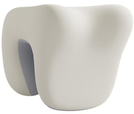 Kopfstütze Kissen mit Reißverschluss, Nackenkissen für Ergonomische Stuhl, Computerstühle, Bürostühle, Holzstühle, Beige Grau