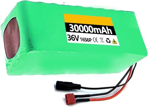 E-Bike Batterie 36V 30AH Li-Ionen-Batterie 10Ah 15Ah 20Ah 25Ah 30Ah Fahrrad Akku mit Ladegerät eingebauter BMS wasserdichter PVC-Akku für 200W 300W 500W 800W Motor T,36V 10AH