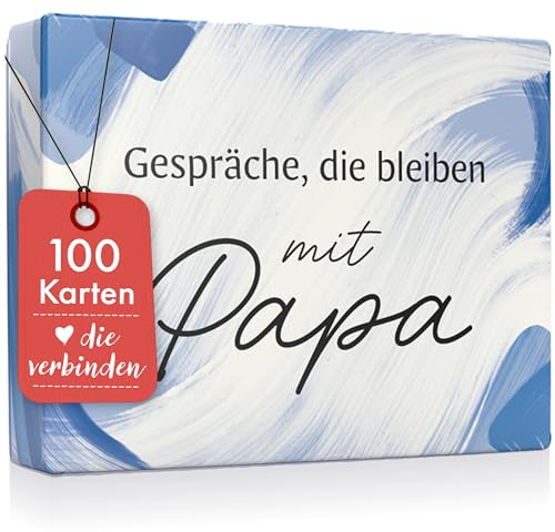 Gespräche mit Papa als Kartenspiel für Familienbindung – 100 Fragen über Gefühle, Erinnerungen und Träume – Papa Erzähl doch Mal Gesprächskarten – Vater Geschenk Geburtstag – Vatertagsgeschenk Inovida