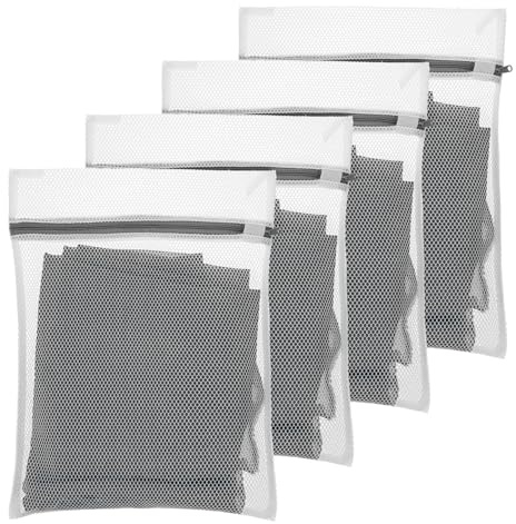 4 Stück Netz Wäschesäcke für Waschmaschine 30x20cm Klein Wäschenetz Waschmaschine Wäschesack Feinwäsche Wäschenetze Wäschesäckchen Wäschebeutel für Unterwäsche Dessous Socken Babykleidung Laundry Bag
