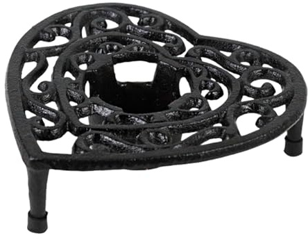 Baoblaze Réchaud à Théière En Fonte Porte Chauffe-plat Socle Chauffe-bougie Support Stable pour Réchauffer Thé Tasses Compatible avec Pot Café Adapté à Restaur, Style B