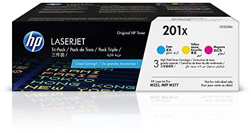 HP 201X Original LaserJet Tonerkartuschen Cyan/Magenta/Gelb mit hoher Reichweite (3er-Pack)