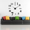 Timelike DIY Wanduhr, DIY Wanduhren Mit 3D Visuelle Aufkleber Modern Design Acryl Wanduhren Geeignet für Home Dekoartikel,Restaurant, Büro und Hotel Schwarz